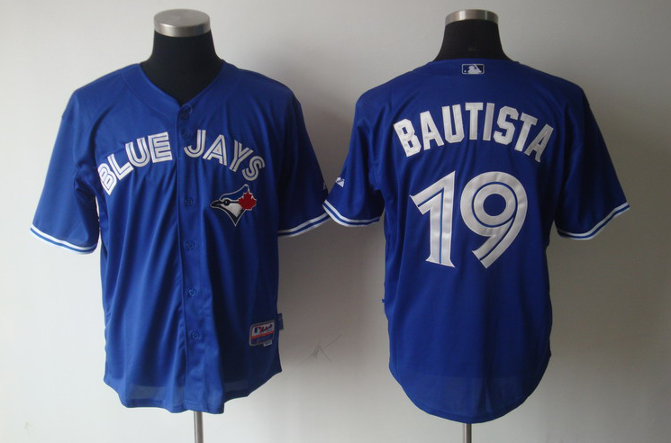 #19 bautista Blue MLB Toronto Blue Jays Jersey