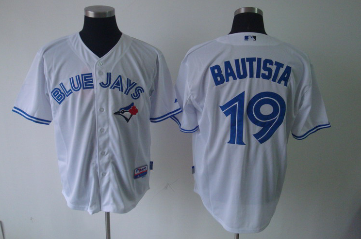 white Bautista MLB Toronto Blue Jays #19 Jersey