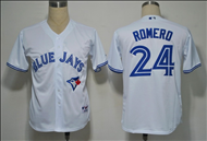 Ricky Romero White Jersey, MLB Toronto Blue Jays #24 Jersey