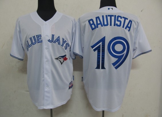 white Jays Bautista MLB Jersey