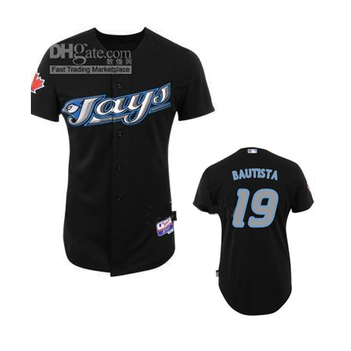 MLB Toronto Blue Jays #19 Bautista Jersey in black