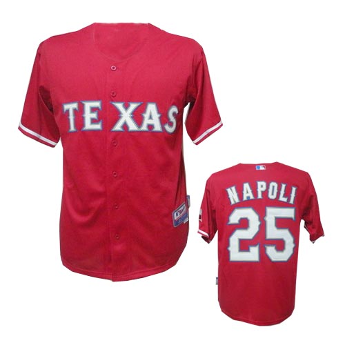 MLB Texas Rangers #25 Napoli Jersey in red