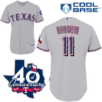 grey DARVISH Jersey, MLB Texas Rangers #11 40 patch 2012 Jersey