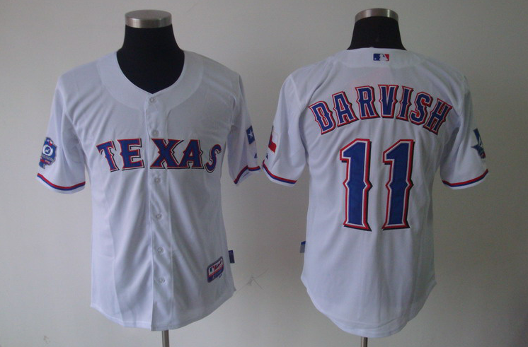 #11 White Darvish Texas Rangers Jersey