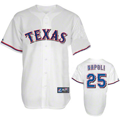 MLB Texas Rangers #25 Napoli White Jersey