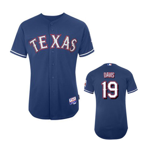 MLB Texas Rangers #19 Davis Jersey in Blue