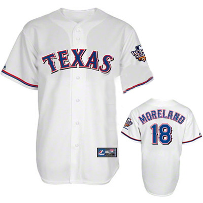 White Rangers Moreland MLB Jersey