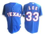 MLB Texas Rangers #33 Lee Blue Jersey