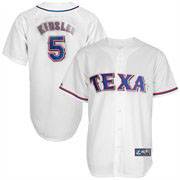 Rangers #5 White Kinsler MLB Jersey