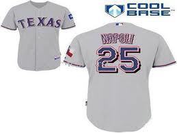 MLB Texas Rangers #25 Mike Napoli Grey Baseball Jersey