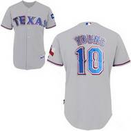 #10 Young Grey MLB Texas Rangers Jersey