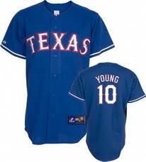 Young Blue jersey MLB Texas Rangers jersey