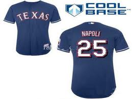 Navy Blue Mike Napoli Baseball Texas Rangers #25 Jersey