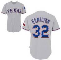 MLB Texas Rangers #32 Josh Hamilton Grey Jersey