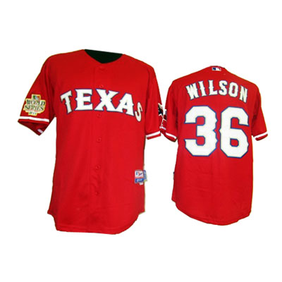 Wilson Red jersey MLB Texas Rangers jersey