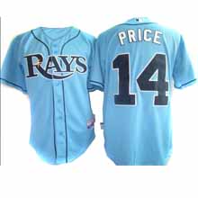Baby Blue Price Jersey, MLB Tampa Bay Rays #14 Jersey