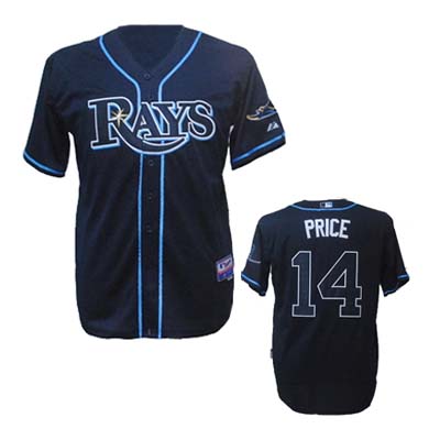 Dark Blue Jersey:  Price Cool Base Premier #14 Tampa Bay Rays Jersey In Dark Blue
