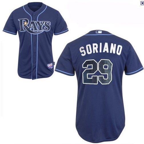 Soriano Dark Blue Jersey, MLB Tampa Bay Rays #29 Jersey