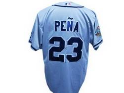 Carlos Pena Grey jersey MLB Tampa Bay Rays jersey