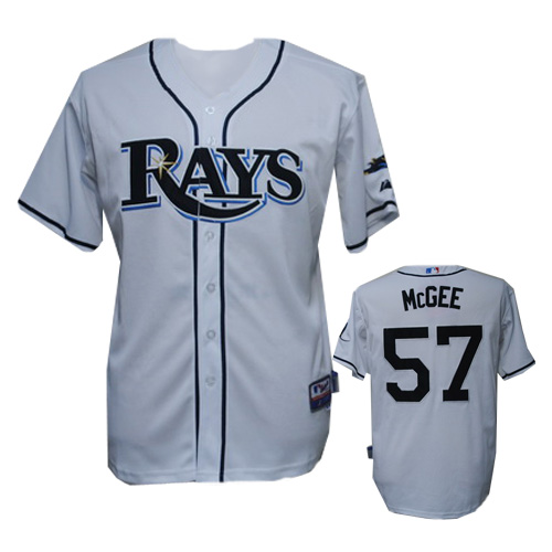 MLB Tampa Bay Rays #57 Mcgee White Jersey