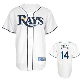 #14 White Price MLB Tampa Bay Rays Jersey