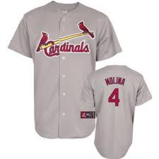 Yadier Molina Grey jersey MLB St Louis Cardinals jersey