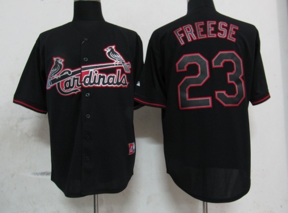 MLB St.Louis Cardinals #23 Freese Fashion Jersey in Black