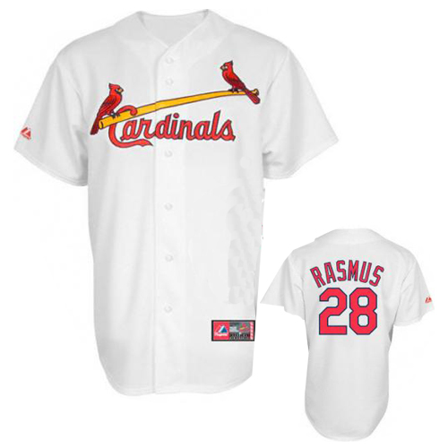 Rasmus White Jersey, MLB St Louis Cardinals #28 Jersey