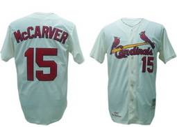 #15 Mccarver Cream MLB St.Louis Cardinals Mitchell&ness Jersey