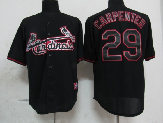 MLB St.Louis Cardinals #29 Carpenter Black Fashion Jersey