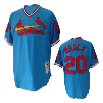 Blue St Louis Cardinals Brock MLB #20 Jersey