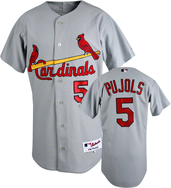 Grey St Louis Cardinals Albert Pujols MLB #5 Jersey