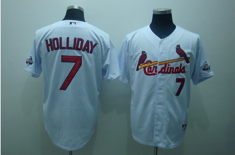 Cardinals #7 White Matt Holliday MLB Jersey