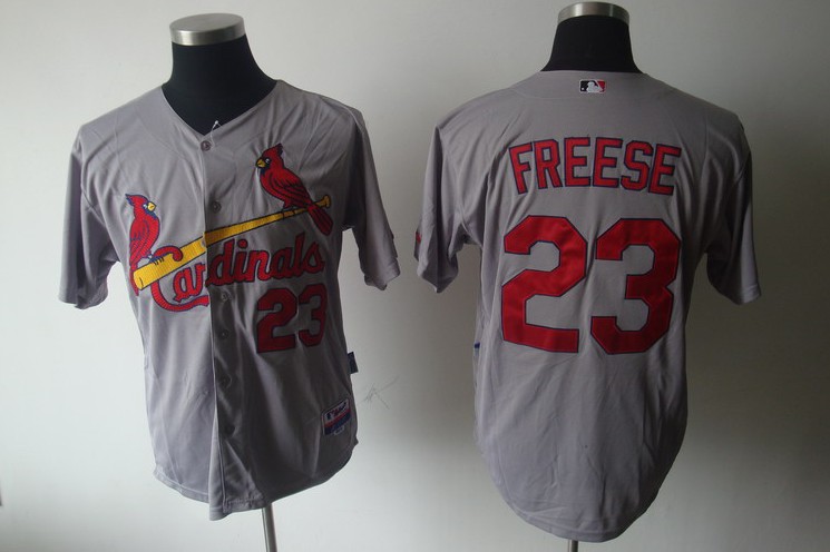 grey Jersey:  Freese MLB #23 St Louis Cardinals Jersey In grey