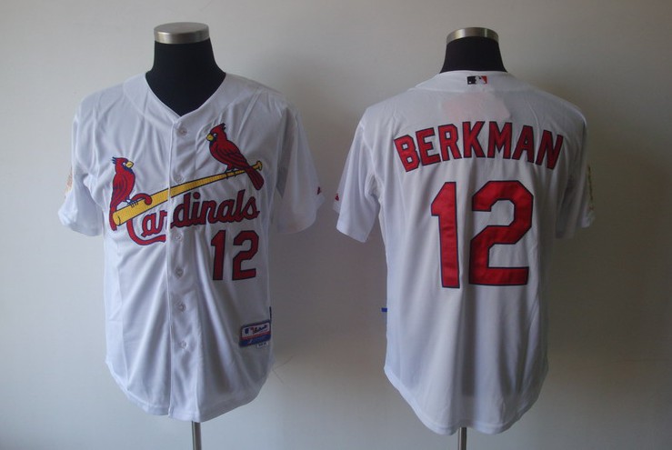 St.Louis Cardinals #12 Berkman Jersey in White