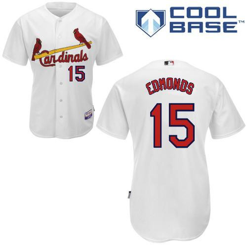 White Tim McCarver Jersey, MLB St.Louis Cardinals #15 Cool Base Jersey