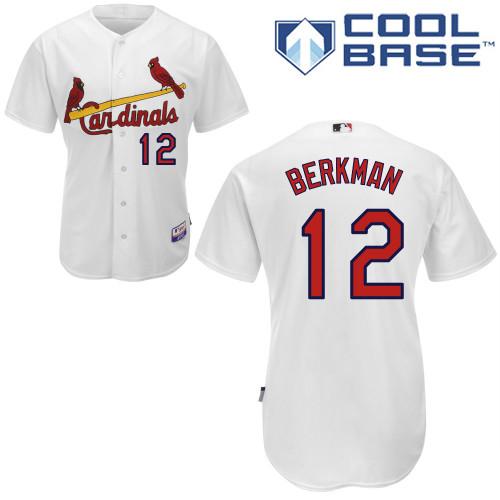 St. Louis Cardinals #12 Lance Berkman Cool Base Jersey in White