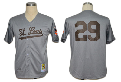grey Satchel Paige MLB Throwback St.Louis Browns #29 Jersey