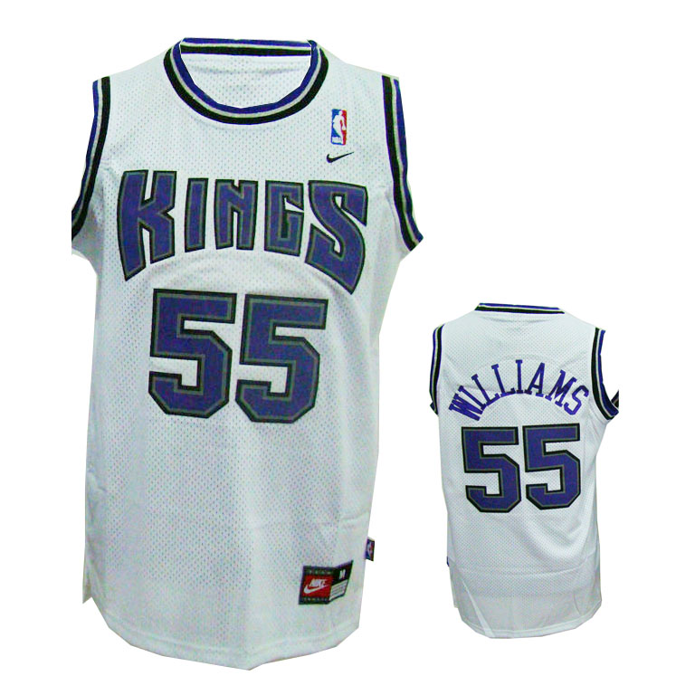Jason Williams White jersey, Sacramento Kings #55 NBA jersey