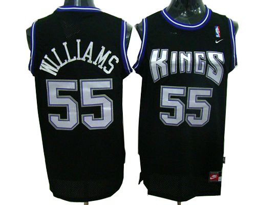 #55 Jason Williams Black Sacramento Kings NBA jersey