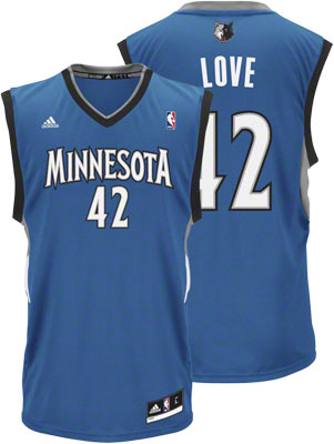 Minnesota Timberwolves #42 Kevin Love Blue adidas NBA Revolution 30 jersey