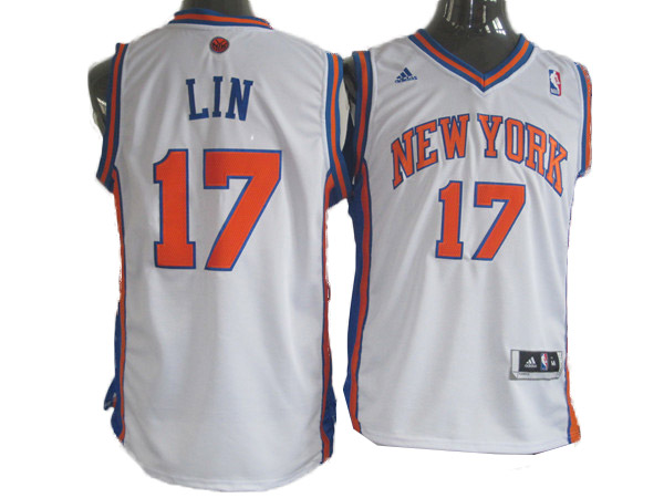 White Lin jersey, New York Knicks #17 NBA Revolution 30 jersey