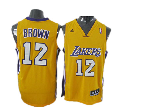yellow Howard Revolution 30 mesh NBA Los Angeles Lakers #12 Jersey