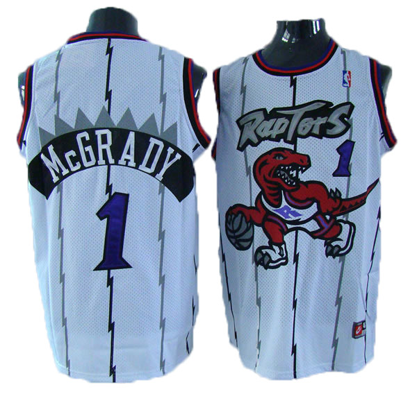Toronto Raptors #1 McGrady white mesh NBA Soul Swingman Revolution 30 jersey