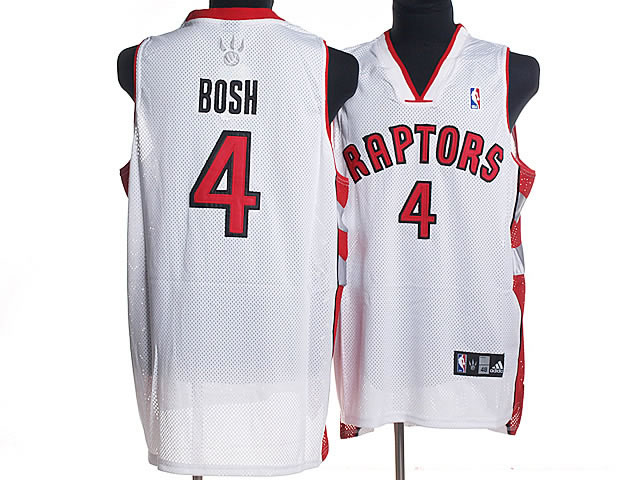 Toronto Raptors #4 Bosh white NBA mesh Revolution 30 jersey