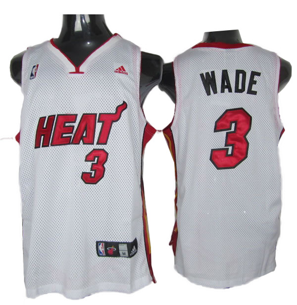 white Wade Heat Revolution 30 mesh #3 Jersey
