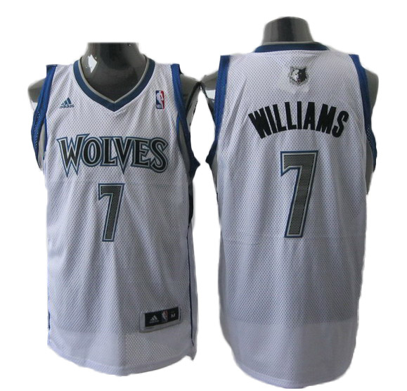 NBA Revolution 30 mesh #7 white Williams Minnesota Timberwolves jersey