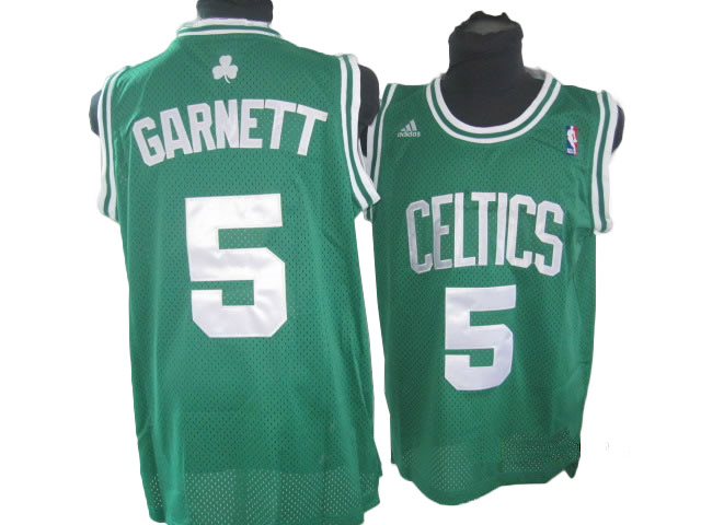 lightgreen Garnett Celtlcs Revolution 30 mesh #5 Jersey


