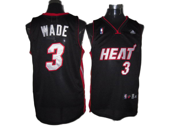 Heat #3 Wade black Revolution 30 mesh NBA Jersey