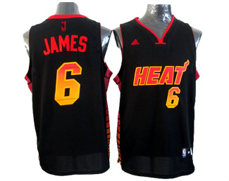 black James Heat Print Revolution 30 #6 Jersey
